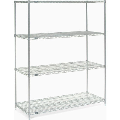 Nexel® Poly-Z-Brite® Wire Shelving Starter 42"W x 18"D x 86"H