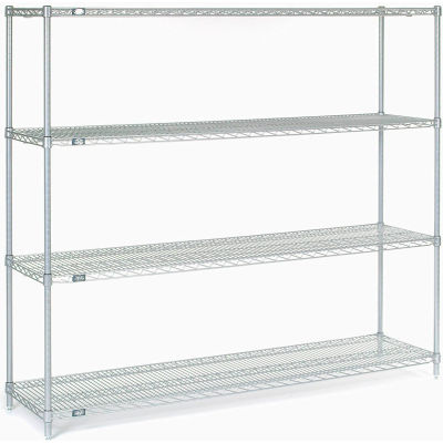 Nexel® Poly-Z-Brite® Wire Shelving Starter 72"W x 21"D x 63"H