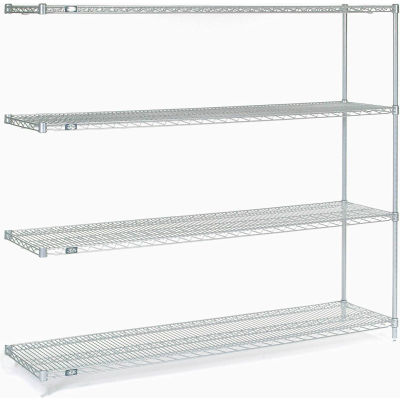 Nexel® Poly-Z-Brite® Wire Shelving Add-On 72"W x 18"D x 63"H