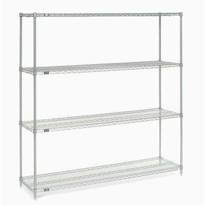 Nexel® Poly-Z-Brite® Wire Shelving Starter 72"W x 18"D x 74"H