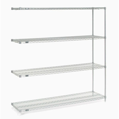 Nexel® Poly-Z-Brite® Wire Shelving Add-On 72"W x 18"D x 86"H