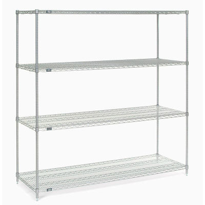 Nexel® Poly-Z-Brite® Wire Shelving Starter 54"W x 18"D x 86"H