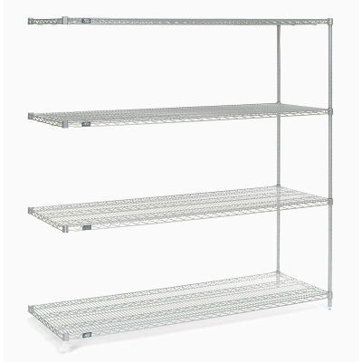 Nexel® Poly-Z-Brite® Wire Shelving Add-On 54"W x 21"D x 74"H