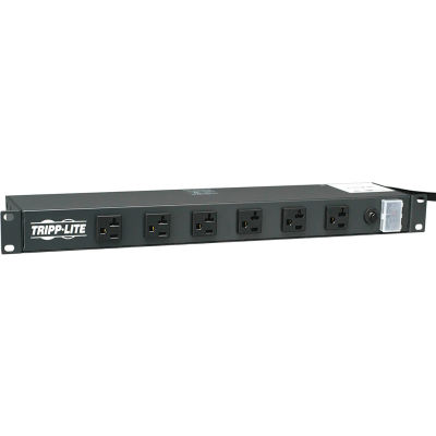 Tripp Lite Rack Mount Power Strip W/Locking Plug, 12 Outlets, 20A, 15' Cord