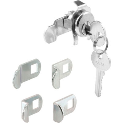 Prime-Line® Mail Box Lock, 5 Cams, 5 Pin, Satin Nickel, S 4140