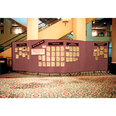 Screenflex Portable Room Divider 11 Panel, 8'H x 20'5"L, Vinyl Color: Gray