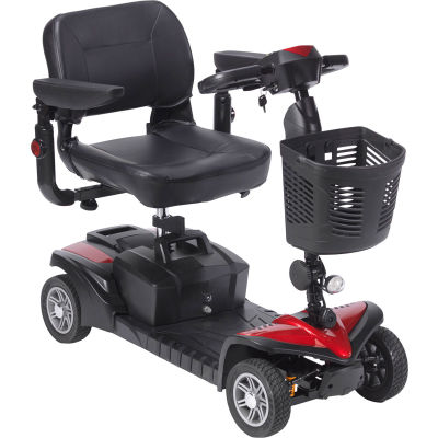 globalindustrial medical dst scooter spitfire folding seat wheel drive travel plus