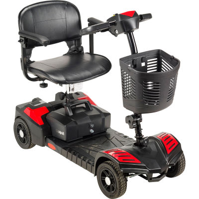 Drive Medical SFSCOUT4 Scout 4-Wheel Compact Travel Power Scooter with 12AH Battery