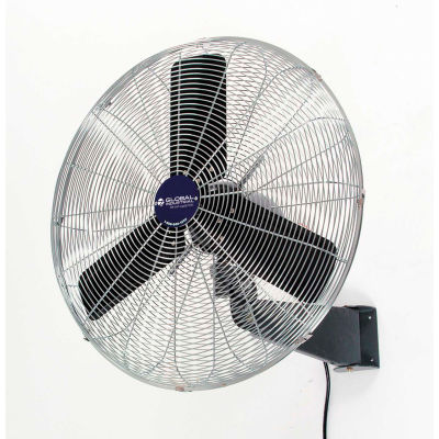 Global Industrial™ 30" Oscillating Wall Mount Fan, 3 Speed, 8775 CFM, 1/3 HP, 1 Phase