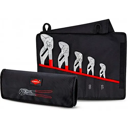Knipex® Pliers Wrench Set In Tool Roll, 5 Pc