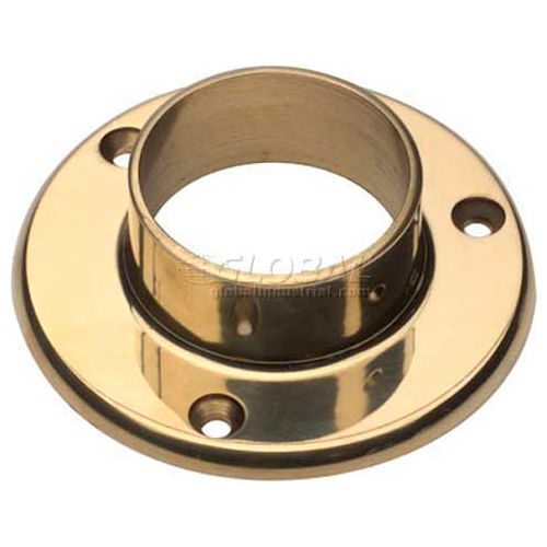 Lavi Industries, Flange, Wall, for 2" Tubing, Polished Brass