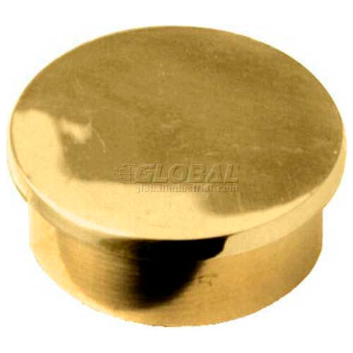 Lavi Industries, End Cap, Flush, for 1" Tubing, Polished Brass