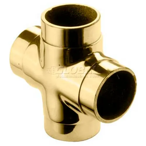 Lavi Industries, End Cap, Flush, for 2 Tubing, Polished Brass