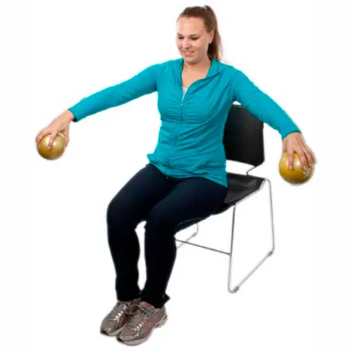 Weighted hand held online exercise balls