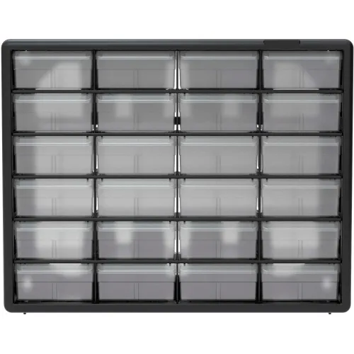 Akro-Mils Plastic Storage Cabinet #10124, 24 Drawers, 6-3/8 Deep x 20  Wide x 15-13/16 High - 78460045 - Penn Tool Co., Inc