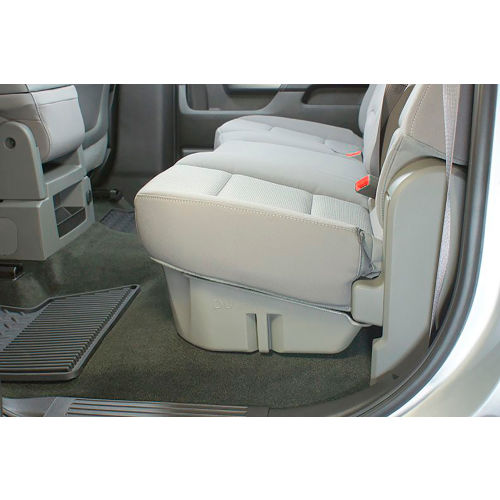 Du-Ha® 2014 -18 Silverado/Sierra Light Duty Crew Cab Underseat Storage Gun Case, Brown