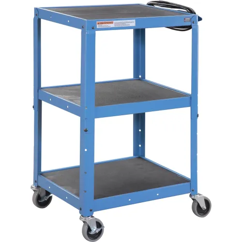 Global Industrial™ Steel Audio Visual & Instrument Cart Blue