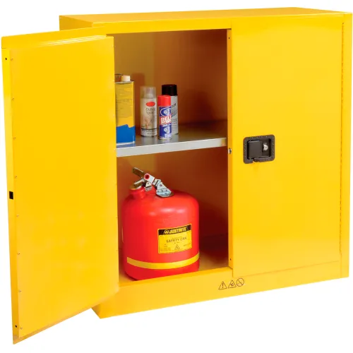 Global Industrial™ Acid Corrosive Cabinet - 45 Gallon - Manual Close 43W x  18D x 65H