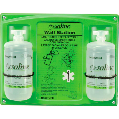 Eye And Face Wash Double Bottle Station - Two 32 Oz.