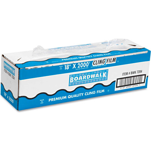 Boardwalk® PVC Food Wrap Film, 18" x 2000-ft. Roll