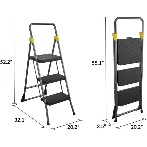 Cosco 3 step all steel step stool with online tray