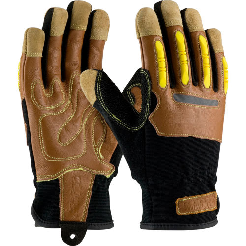 PIP Maximum Safety® Journeyman KV, Professional Workman's Glove, Brown, M, 1 Pair