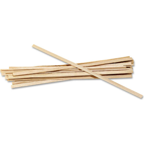 Royal Paper Wood Stir Sticks, 5-1/2" Long, Woodgrain, 1,000 Stirrers/Box