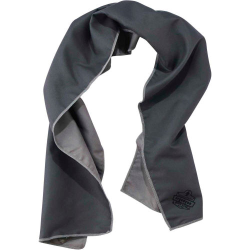 12668 Chill-Its® 6602MF Evaporative Microfiber Cooling Towel, Grey