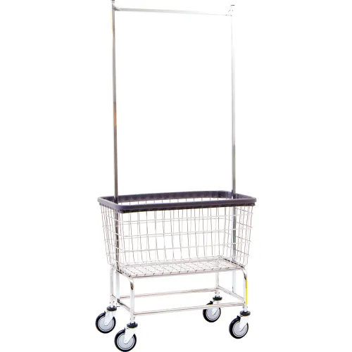 【極美品】LAUNDRY CART WITH POLE RACK CHROME 極美品】LAUNDRY CART WITH POLE RACK CHROME