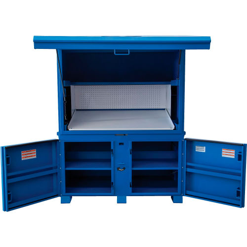 Global Industrial™ Job Site Field Station/Office, 125 Cu. Ft, Steel, Blue
