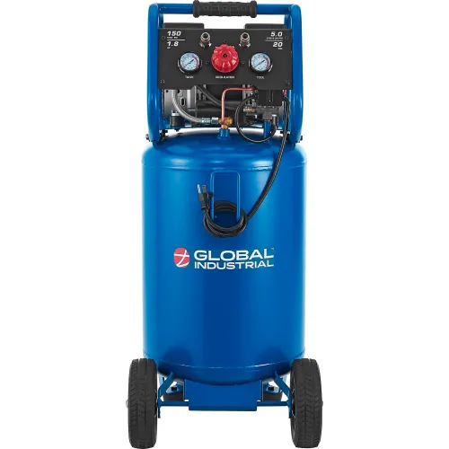 Global Industrial™ Portable Quiet Electric Air Compressor, 1.8 HP, 20