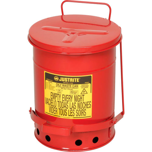 Justrite Step On Oily Waste Can