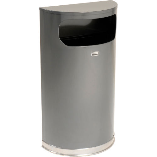 Half Round Trash Container With Flat Lid