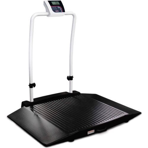Rice Lake 350-10-3 Dual-Ramp Wheelchair Scale with Handrail, 1000 lb x 0.2 lb