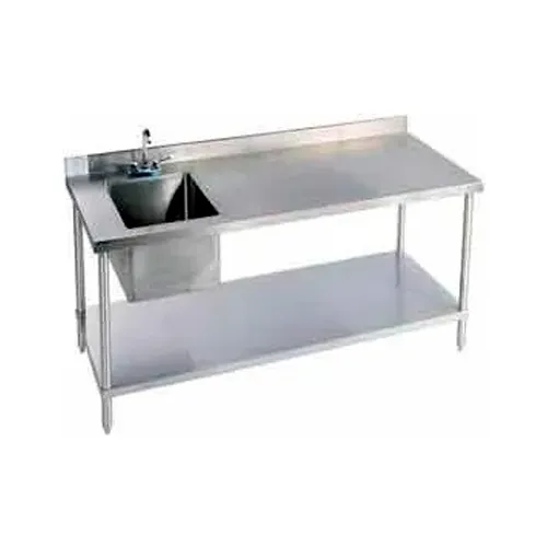 Aero Manufacturing 304 Stainless Steel Table, 72 x 30", Left Sink