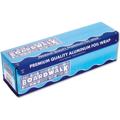 Boardwalk® Heavy-Duty Aluminum Foil Roll, 12" x 500 Ft., 20 Micron Thickness, Silver