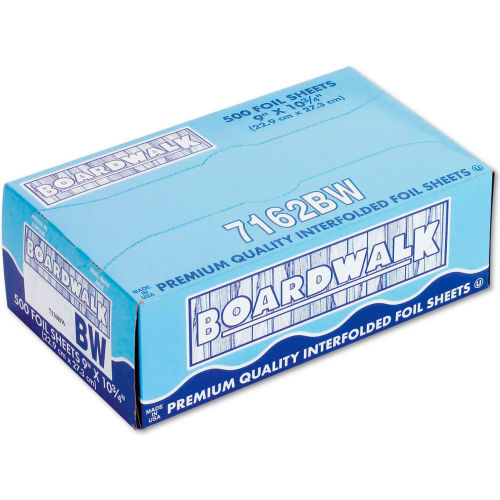 Boardwalk&#174; BWK 7162 - Aluminum Foil Sheets, Pop-Up Dispenser, 9" x 10-3/4"
