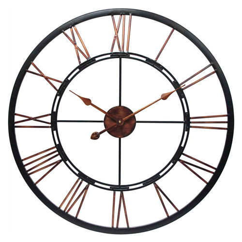 Infinity Instruments 28" Wall Clock, Black Metal