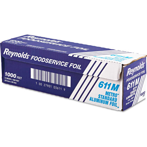 Reynolds Wrap® Metro Aluminum Foil Roll, Lighter Gauge Standard, 12" x 1000 Ft., Silver