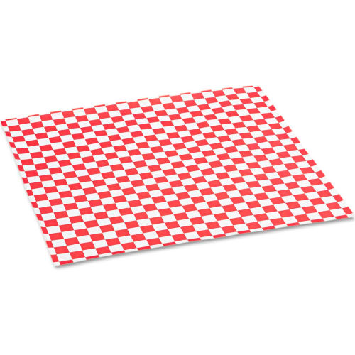 Bagcraft Papercon&#174; Grease-Resistant Paper Wrap/Liners, 12 x 12, Red Check