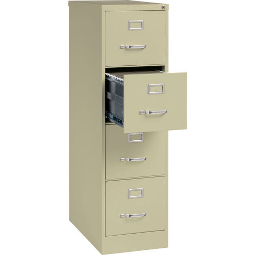 Hirsh Industries® 26-1/2" Deep Vertical File Cabinet 4-Drawer Letter Size - Putty