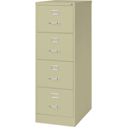 Hirsh Industries® 26-1/2" Deep Vertical File Cabinet 4-Drawer Legal Size - Putty