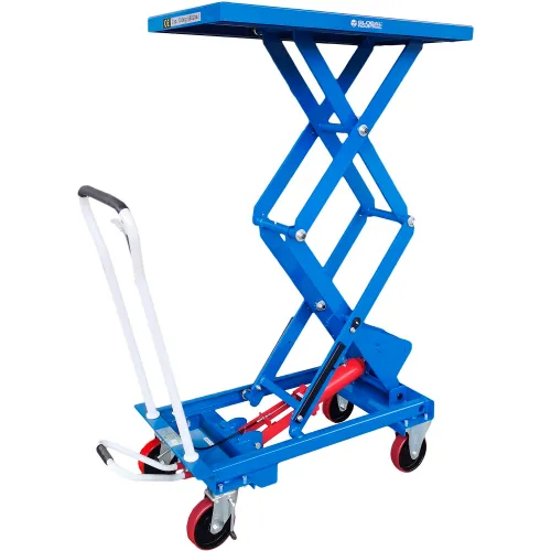 Global Industrial™ Mobile Double Scissor Lift Table, 39