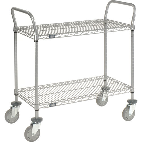 Nexelate Wire Shelf Utility Cart - 48"W x 24"D x 38"H