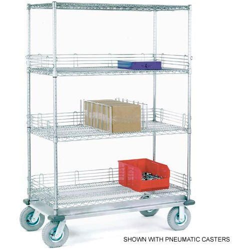 Dolly Base Wire Shelf Truck - 48"W x 18"D x 70"H