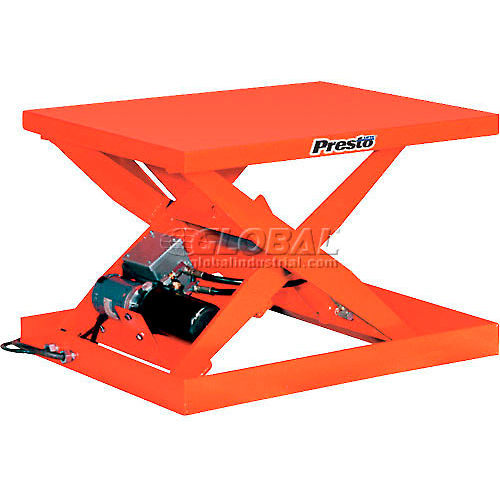 Presto Lift Scissor Lift Table, Electric Powered Platform Lift Tables, Stationary Scissor Lifts