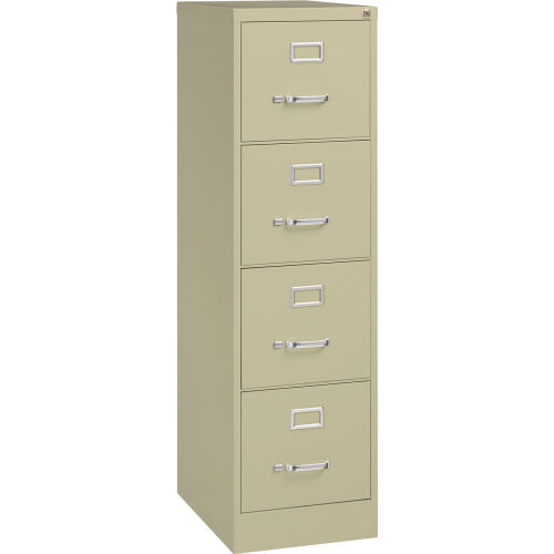 Hirsh Industries® 22" Deep Vertical File Cabinet 4-Drawer Letter Size Putty
