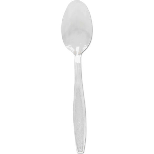 SOLO® Cup Company Guildware Heavyweight Plastic Cutlery, Teaspoons, Clear, 1000/Carton