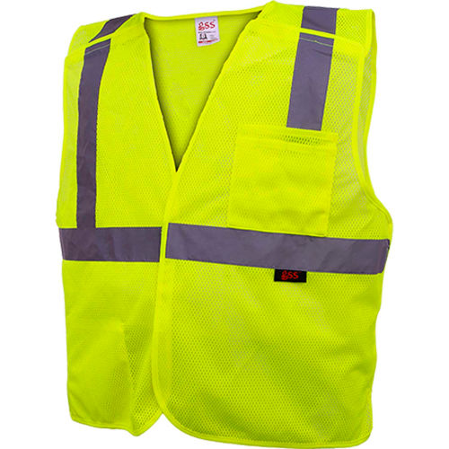 GSS Safety Standard Class 2 Five Point Breakaway Vest -Lime-5XL
