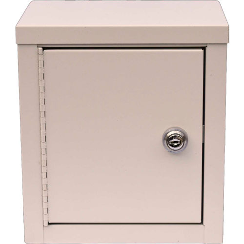 Omnimed® Economy Mini Double Door Narcotic Cabinet, Ambi-Top, 8"W x 5-5/8"D x 9"H, Beige